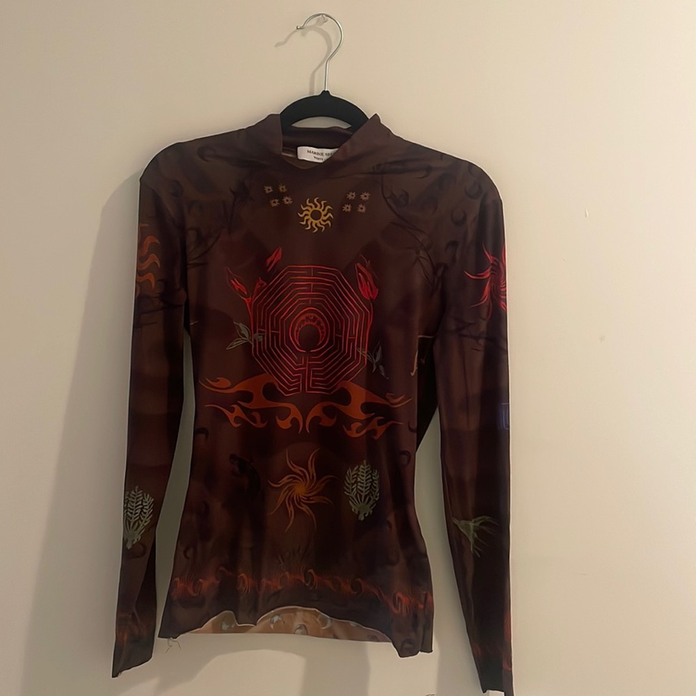Marine Serre Second Skin Tattoo Top
